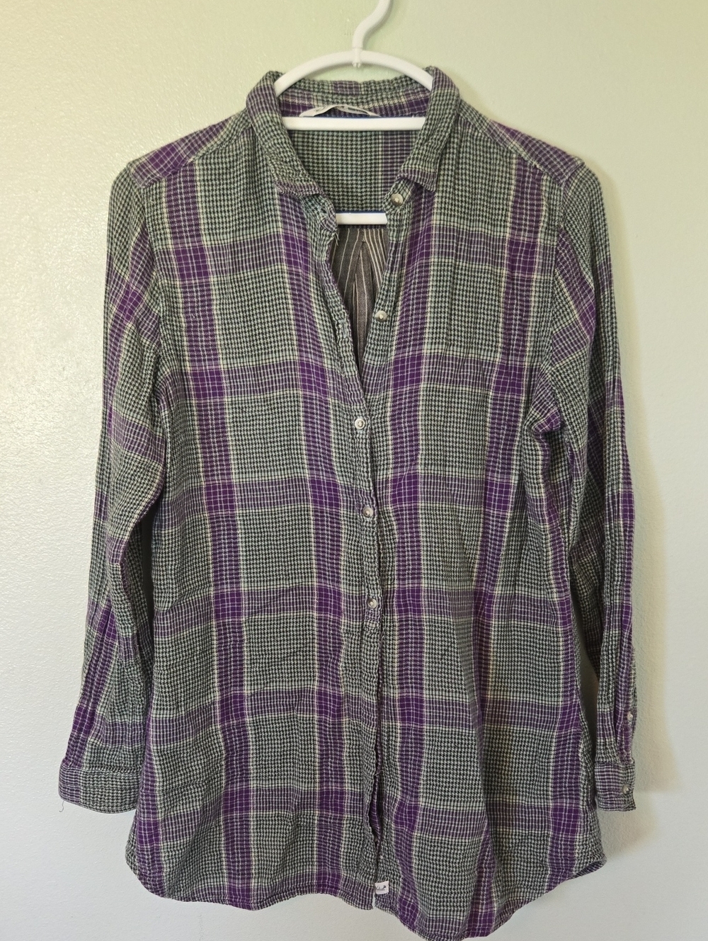 Woolrich | Purple Plaid Flannel Button Down Long Sleeve Shirt Size Medium
